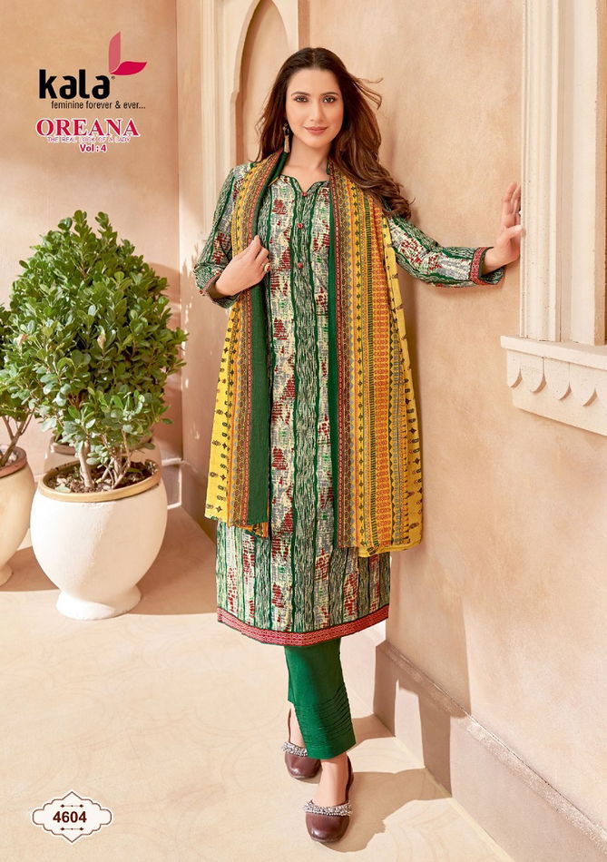 Kala Oreana 4 Cotton Printed Readymade Suits
